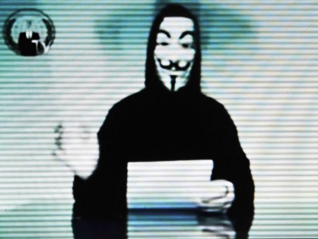 A photo on the Greek ministry of justice website after it was hacked by Anonymous in February 2012. Anonymous came in first place in Time Magazine’s 2012 online poll on the most influential 