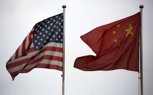 US China Flags