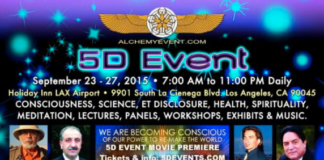 5D Event: Consciousness, Science, Technology, Health & Spiritualality 9 – 23-27 – 15