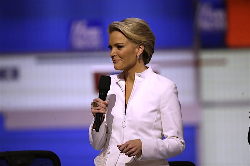 Moderator Megyn Kelly speaks before a Republican presidential primary debate at Fox Theatre, Thursday, March 3, 2016, in Detroit. (AP Photo/Carlos Osorio)