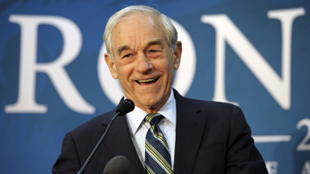 Ron Paul appears at a town hall meeting in College Park, Md., Wednesday, March 28, 2012. (AP Photo/Cliff Owen) 