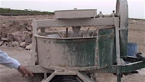 Use of machine specially got made from Didwana, near Nagaur, to process the raw lime, which used to be traditionally processed using camels