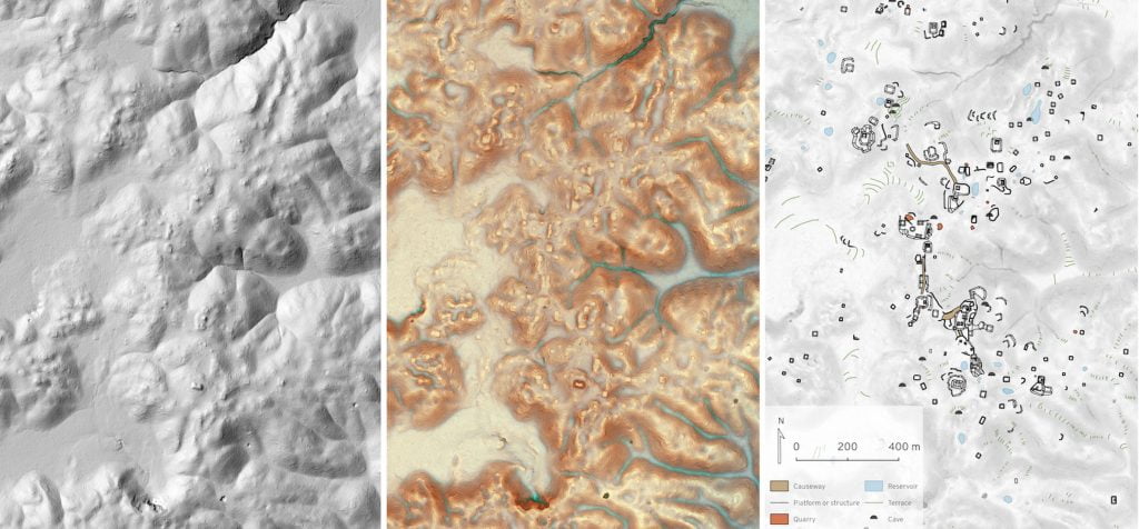 ruins locations showing on arieal maps