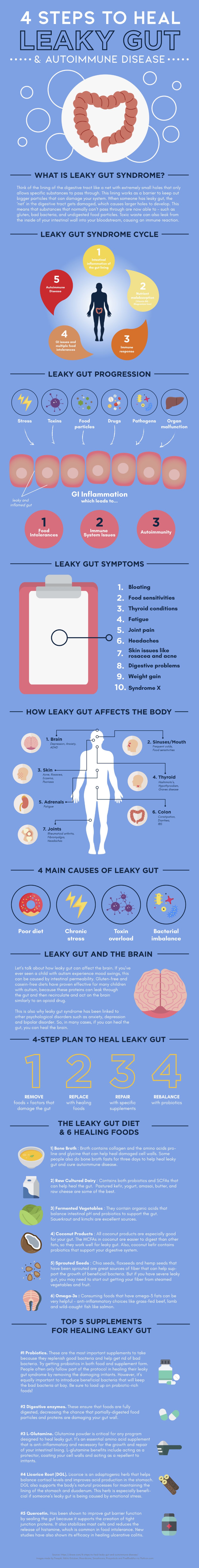 infographic on leaky gut syndrome