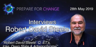 Robert David Steele: Q, ETs, Icke, Deep State & Adrenochrome – Prepare For Change Robert David Steel Interview Graphic