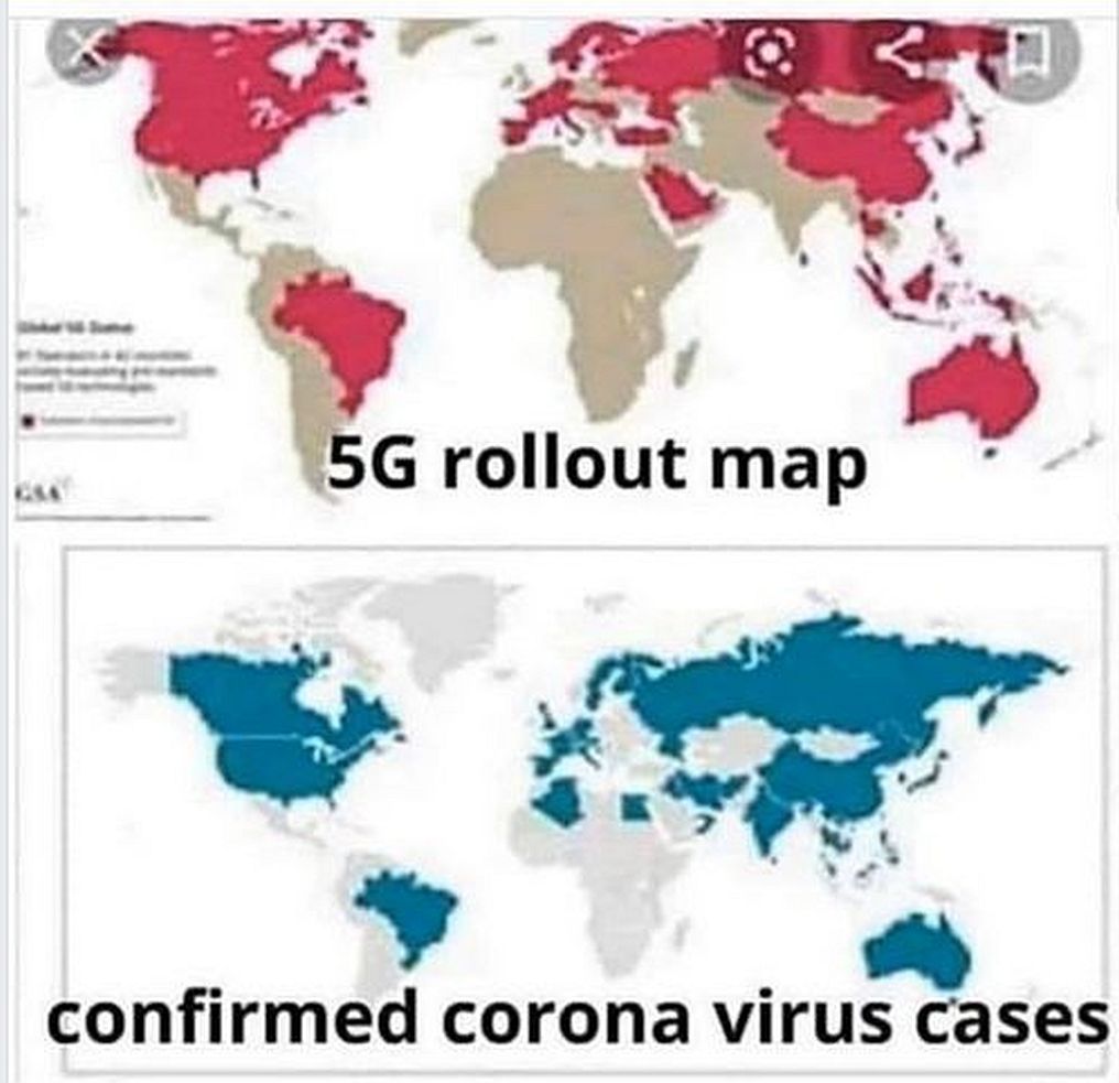 5G rollout vs conformed corona virus cases