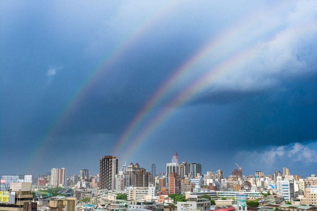 Triple Rainbows Over Taiwan