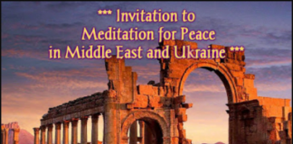 Urgent meditation for peace in the Middle East and Ukraine