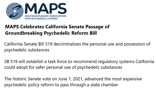 Maps decriminalizes psychedelics | when is the event and what should we expect? | banned