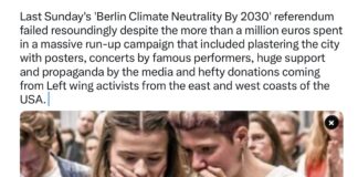 Body Blow To Activists: Whopping 82% Of Berlin’s Voters Refused To Support Net Zero 2030 As Referendum Fails