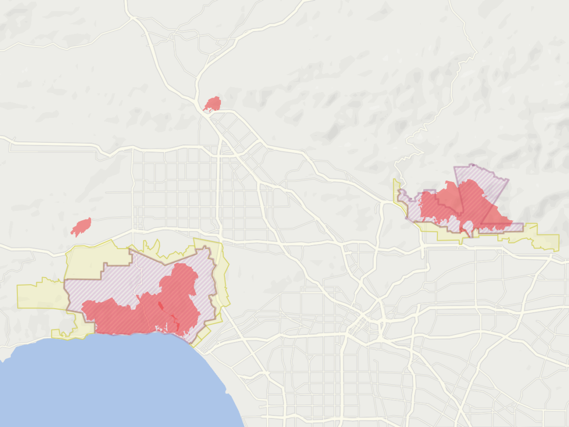 Mapping the L.A. wildfires from Palisades to Eaton and Hurst - Prepare ...