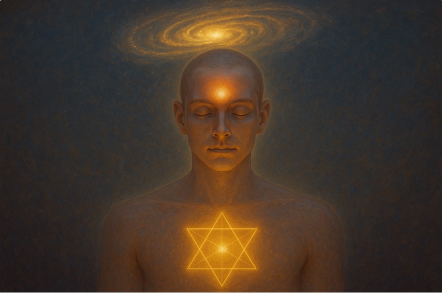 Chakra rising through the desities