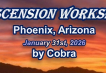 OFFICIAL NOTES: Ascension Workshop By Cobra in Phoenix USA January 2026( Disclosure, New Earth Key, Operation Dreamland, Islands of Light, Timelines, Conference/Workshop in Sydney/Brisbane Australia March 2026, Vortex/Energies, Tachyon Chambers, planetary Situation…)