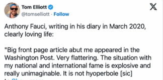 Fauci Files: A Megalomaniacal Egomaniac Milking Covid For Everything It’s Worth