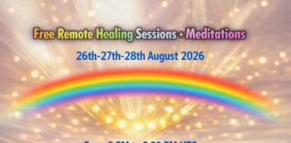 FREE Remote HEALING SESSIONS between August 26th and 28th+Full Moon and Peace MEDITATIONS…