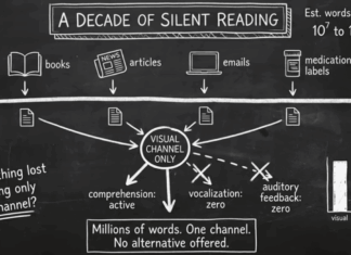 Silent Reading may be Costing Your Brain Two-Thirds of its Processing Power!